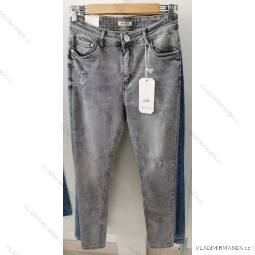 Rifle jeans douhé push up dámske nadrozmerné (29-38) M.SARA MA120032
