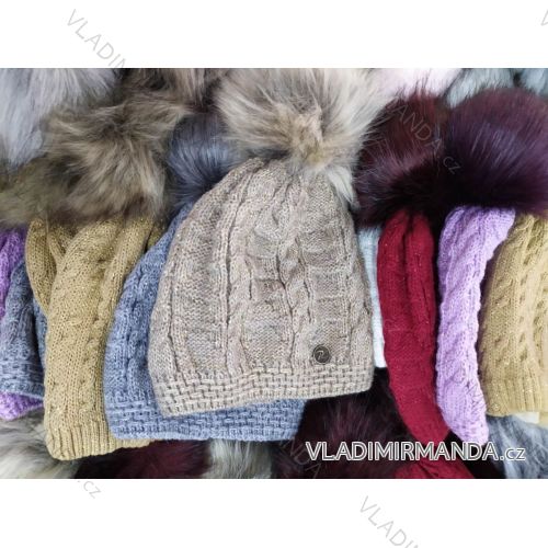 Čiapky zimné zateplená flaušom dámska (ONE SIZE) POĽSKÁ VÝROBA PV420111