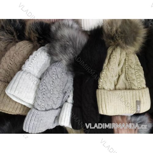 Čiapky zimné zateplená flaušom dámska (ONE SIZE) POĽSKÁ VÝROBA PV420117