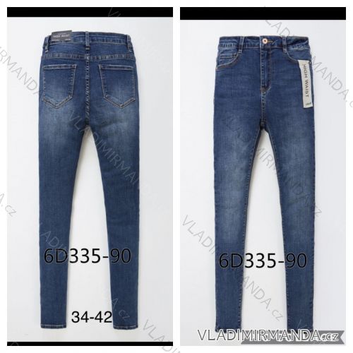 Rifle jeans s vysokým pásom dlhé dámske (34-42) LAULIA JWA206D335-90