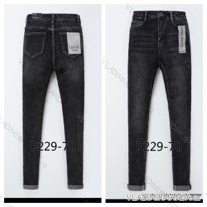 Rifle jeans s vysokým pásom dlhé dámske (34-42) LAULIA JWA20P229-70