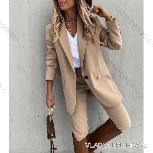 Sako elegantní dlouhý rukáv na knoflíčky dámské (S-XL) ITALSKÁ MÓDA IMWD20138