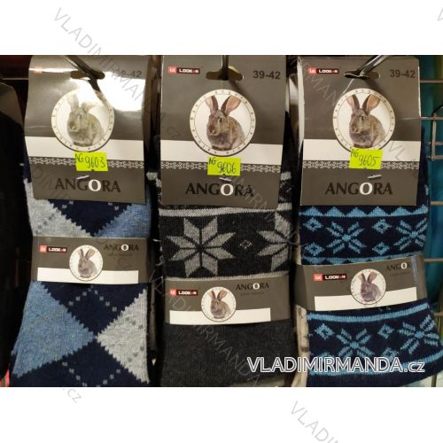 Ponožky vlněné teplé thermo angora pánské (39-42,43-46) LOOKEN LOK20AG-9603