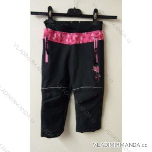 Nohavice softshellové zateplené flaušom detské dorast dievčenské a chlapčenské (80-110) KUGO K1207