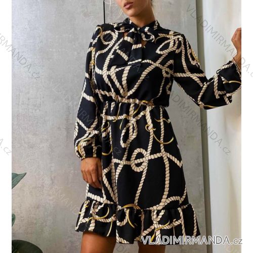 Šaty elegantné dlhý rukáv dámske (S / M ONE SIZE) TALIANSKÁ MÓDA IMWD20869