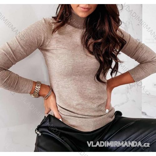 Sveter úpletový s rolákom dlhý rukáv dámsky (S / M ONE SIZE) TALIANSKÁ MÓDA IMWD20873
