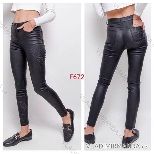 Legíny / Nohavice koženkové dlhé dámske (XS-XL) JEANS JWA20F672