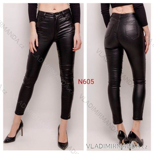 Legíny / Nohavice koženkové dlhé dámske (XS-XL) JEANS JWA20N605