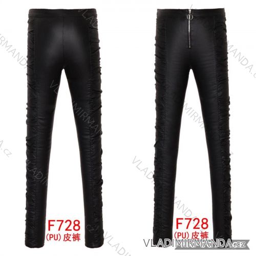 Legíny / Nohavice koženkové dlhé dámske (XS-XL) JEANS JWA20F728