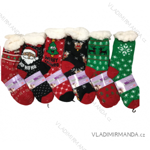 Ponožky vianočné veselé zateplené bavlnou s baránkom dámske  (35-38,39-42) LOOKEN LOK20SM-HL-2066MC