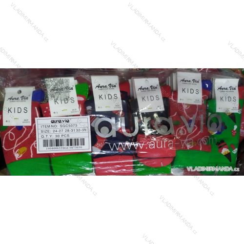 Ponožky slabé vianočné detské dorast (24-35) AURA.VIA AUR20SGC5073