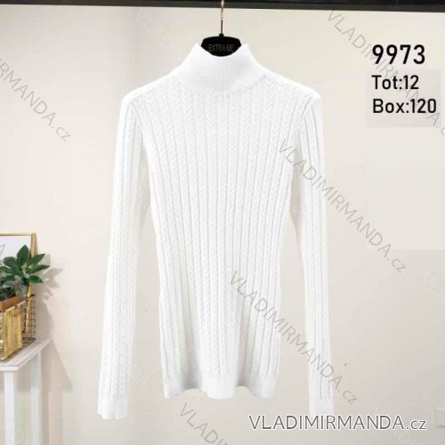 Tričko teplé úpletové s rolákom dlhý rukáv dámske (S / M ONE SIZE) TALIANSKÁ MÓDA IMM209973