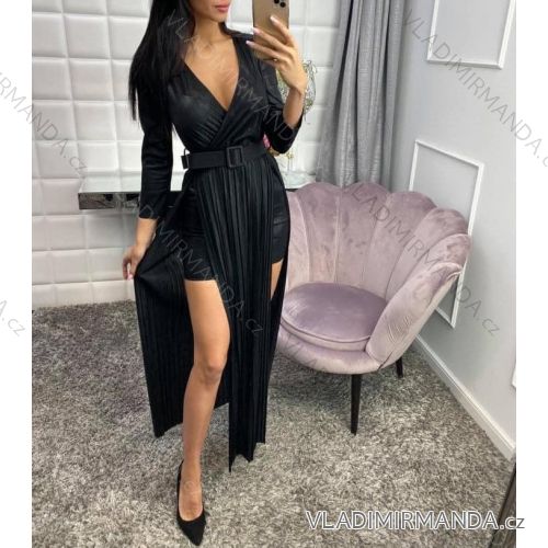 Šaty dlhé elegantné spoločenské plesové dámske (S / M ONE SIZE) TALIANSKÁ MÓDA IMM201183