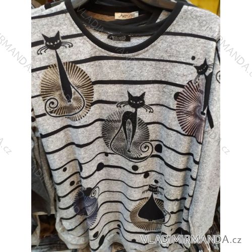 Tunika dlhý rukáv teplá dámska nadrozmerná (XL-XXL ONE SIZE) TURECKÁ MÓDA TME20141