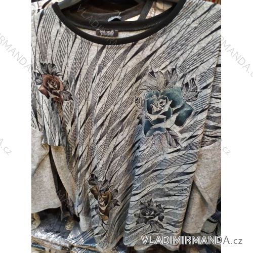 Tunika dlhý rukáv teplá dámska nadrozmerná (XL-XXL ONE SIZE) TURECKÁ MÓDA TME20143