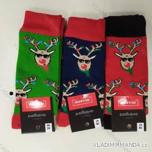 Ponožky veselé vianočný sob Rudy slabé pánske (38-41,42-46) POĽSKÁ MÓDA DPP20050