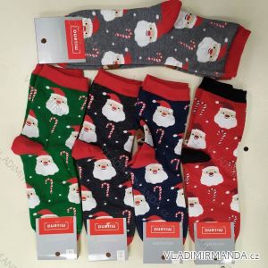 Ponožky vánoční veselé Santa Claus slabé dámské (37-41) POLSKÁ MÓDA DPP20057