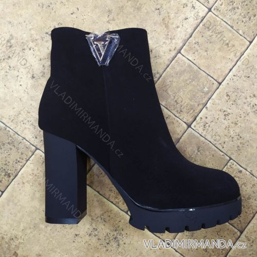 Topánky členkové na podpätku zimné dámske (36-41) WSHOES OBE20008