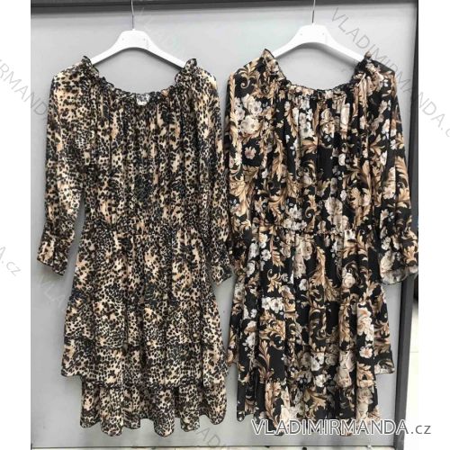 Šaty elegantné dlhý rukáv dámske (S / M ONE SIZE) TALIANSKÁ MÓDA IMWD20961