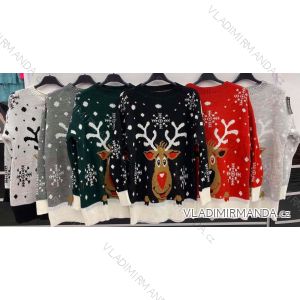 Sveter krátky vianočný dlhý rukáv dámsky (S / M ONE SIZE) TALIANSKÁ MÓDA IMWA201050