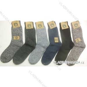 Ponožky teplé thermo ovčej vlnené zdravotný lem pánske (40-47) AMZF PA-5306