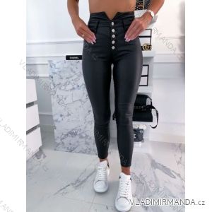 Kalhoty dlouhé koženkové dámské (34-42) JEANS JWA20259