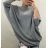 Sveter s netopířími rukávy dlouhý dámsky oversize (UNI S/XL) TALIANSKÁ MÓDA TMA22011