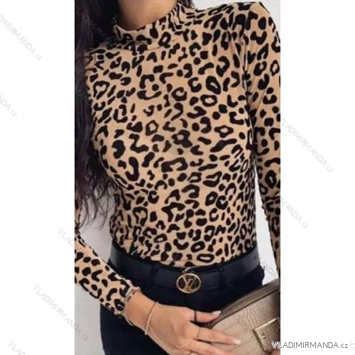 Tričko s rolákom dlhý rukáv dámske (S / M ONE SIZE) TALIANSKÁ MÓDA IMM20907