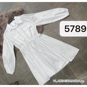 Šaty elegantné košeľové dlhý rukáv dámske (S / M ONE SIZE) TALIANSKÁ MÓDA IMM205789