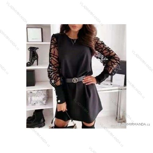 Šaty elegantné dlhý rukáv dámske (S / M ONE SIZE) TALIANSKÁ MÓDA IMWD201142