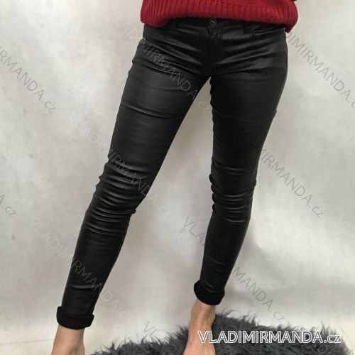 Kalhoty koženkové dlouhé dámské (XS-XL) ITALSKÁ MÓDA MA523GD6551