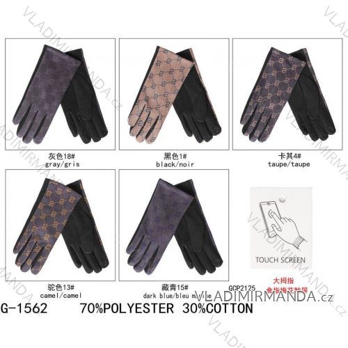 Rukavice prstové pre dotykové displeje dámske (ONE SIZE) TURECKÁ MÓDA TMWL20G-1562