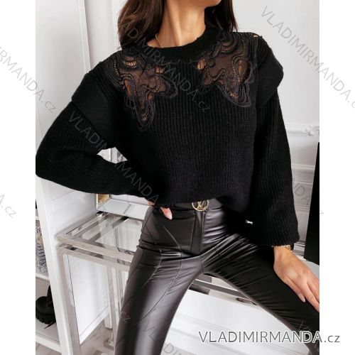 Mikina teplá dlhý rukáv dámska (S / M ONE SIZE) TALIANSKÁ MÓDA IMWD201228