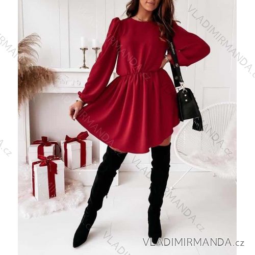 Šaty elegantné vianočné dlhý rukáv dámske (S / M ONE SIZE) TALIANSKÁ MÓDA IMWD201261