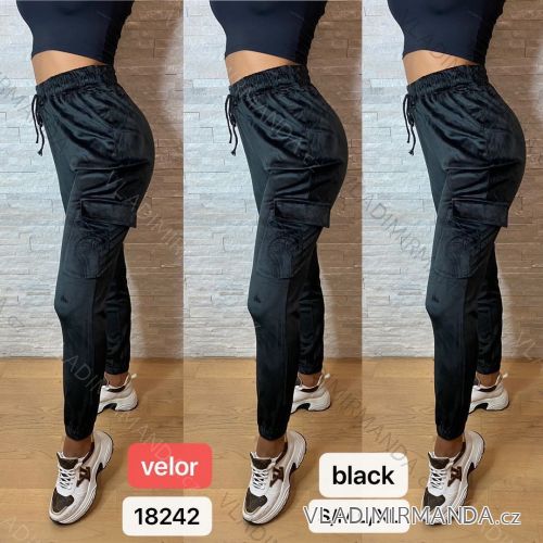 Tepláky zamatové dlhé dámske (S-M, L-XL) TURECKÁ MÓDA TMWL20018242