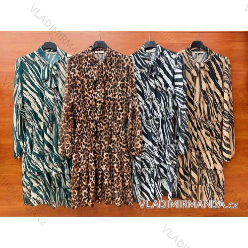 Šaty elegantné dlhý rukáv dámske (S / M ONE SIZE) TALIANSKÁ MÓDA IMWD201339