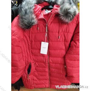 Bunda /kabát zimné na zips s kapucňou a kožušinkou dámska (3XL-7XL) POLSKÁ MÓDA PM6201792-D