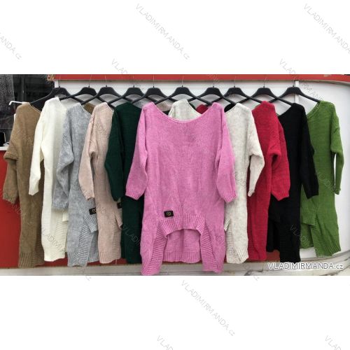 Sveter pletený teplý predĺžený dlhý rukáv dámsky (S / M ONE SIZE) TALIANSKÁ MÓDA IMWG20209 / DR-5452