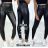 Legíny koženkové vysoký pás (S / M, L / XL) JEANS TMWL202048BL