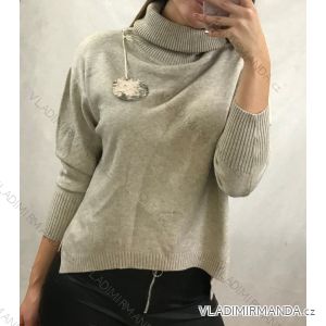 Sveter rolák dlhý rukáv dámske (S/L ONE SIZE) Italská móda I IM820054/DR