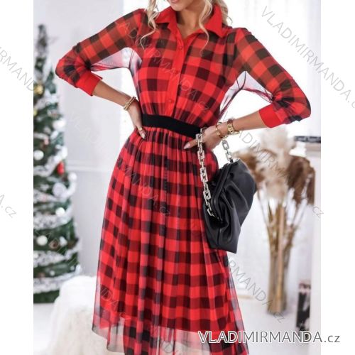 Šaty dlhý rukáv dámske (S / M ONE SIZE) TALIANSKÁ MÓDA IMWD201571