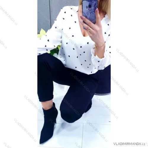 Tričko elegantný dlhý rukáv dámske (S / M ONE SIZE) TALIANSKÁ MÓDA IMWD201574