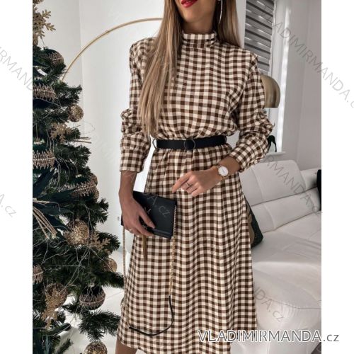 Šaty elegantné dlhý rukáv dámske (S / M ONE SIZE) TALIANSKÁ MÓDA IMWD201577