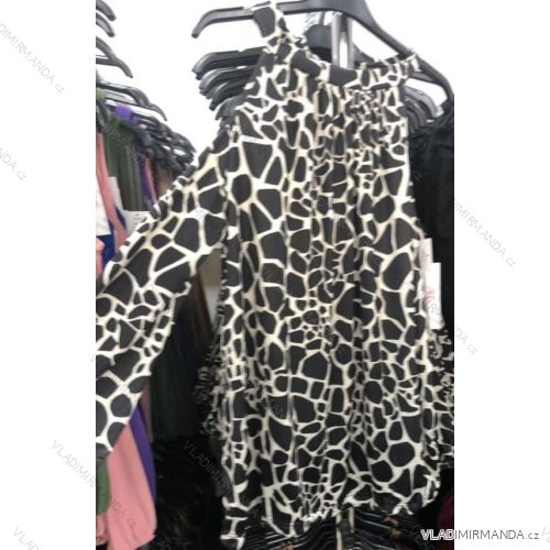 Halenka dlouhý rukáv s odhalenými rameny dámská (UNI S/M) ITALSKÁ MÓDA IMM201123/DR S / M one size hnedá