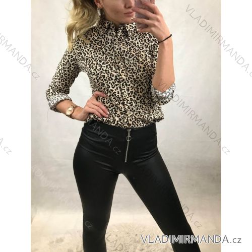 Košeľa dlhý rukáv dámska (S / M one size) TALIANSKÁ MÓDA IM220c-S230/DR