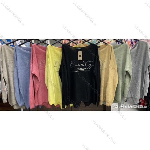 Sveter dlhý rukáv dámsky (S/M ONE SIZE) TALIANSKÁ MÓDA IMWD21022