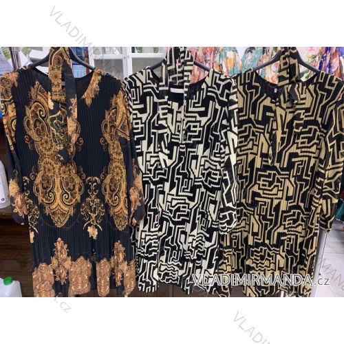Šaty elegantné dlhý rukáv dámske (S / M/L ONE SIZE) TALIANSKÁ MÓDA IMWD21024