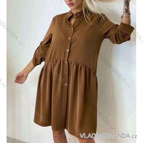 Šaty elegantné douhý rukáv (S / M / L ONE SIZE) TALIANSKÁ MÓDA IMM21022