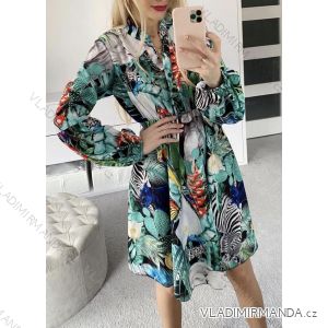 Šaty elegantné dlhý rukáv dámske (S / M ONE SIZE) TALIANSKÁ MÓDA IMWK21025