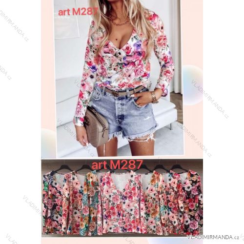 Tričko dlhý rukáv dámske (S / M ONE SIZE) TALIANSKÁ MÓDA IMWD21033